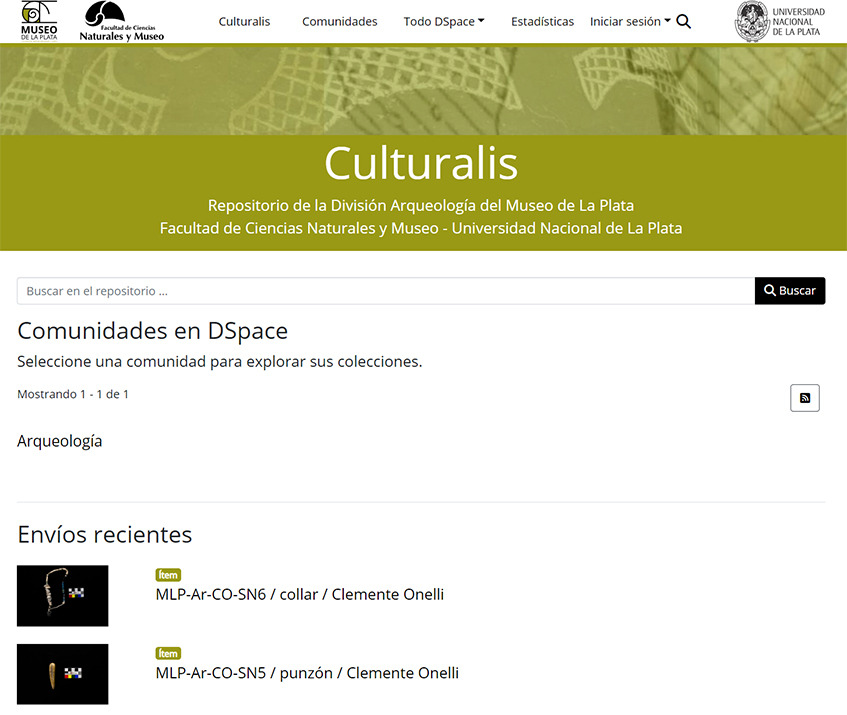 Culturalis: Repositorio de la División Arqueología del Museo de La Plata