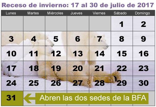 Receso de invierno 2017: desde el 17 al 30 de julio