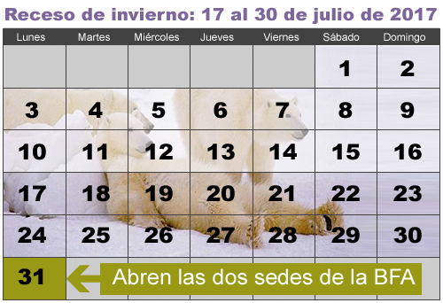 Receso de invierno 2017: desde el 17 al 30 de julio