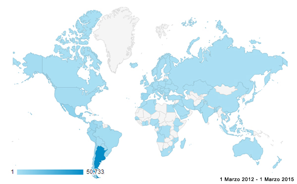 Mapa de las visitas